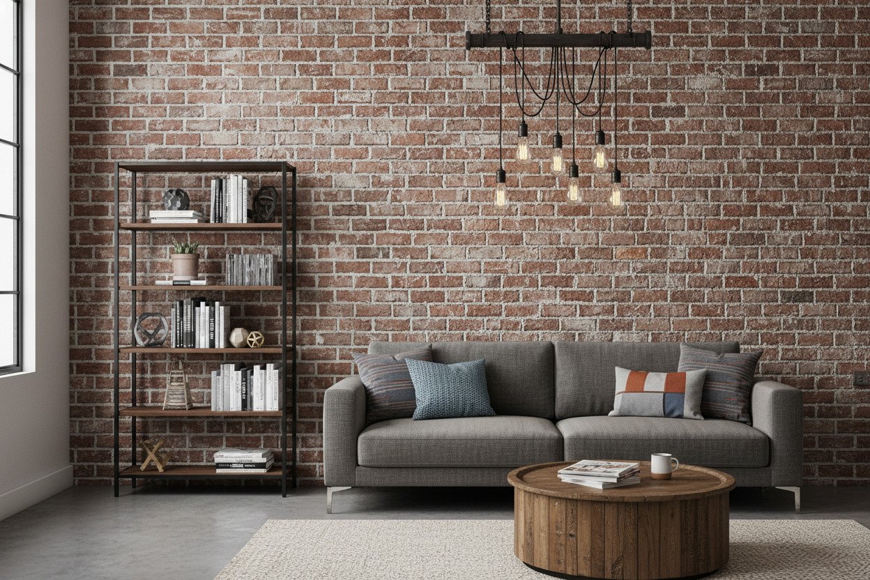 Cegła na ścianie jako najszybszy skrót do industrialnego klimatu