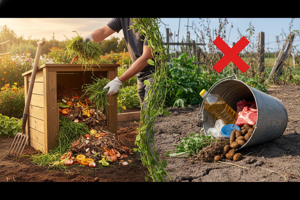 Co wrzucać do kompostownika, a czego bezwzględnie unikać