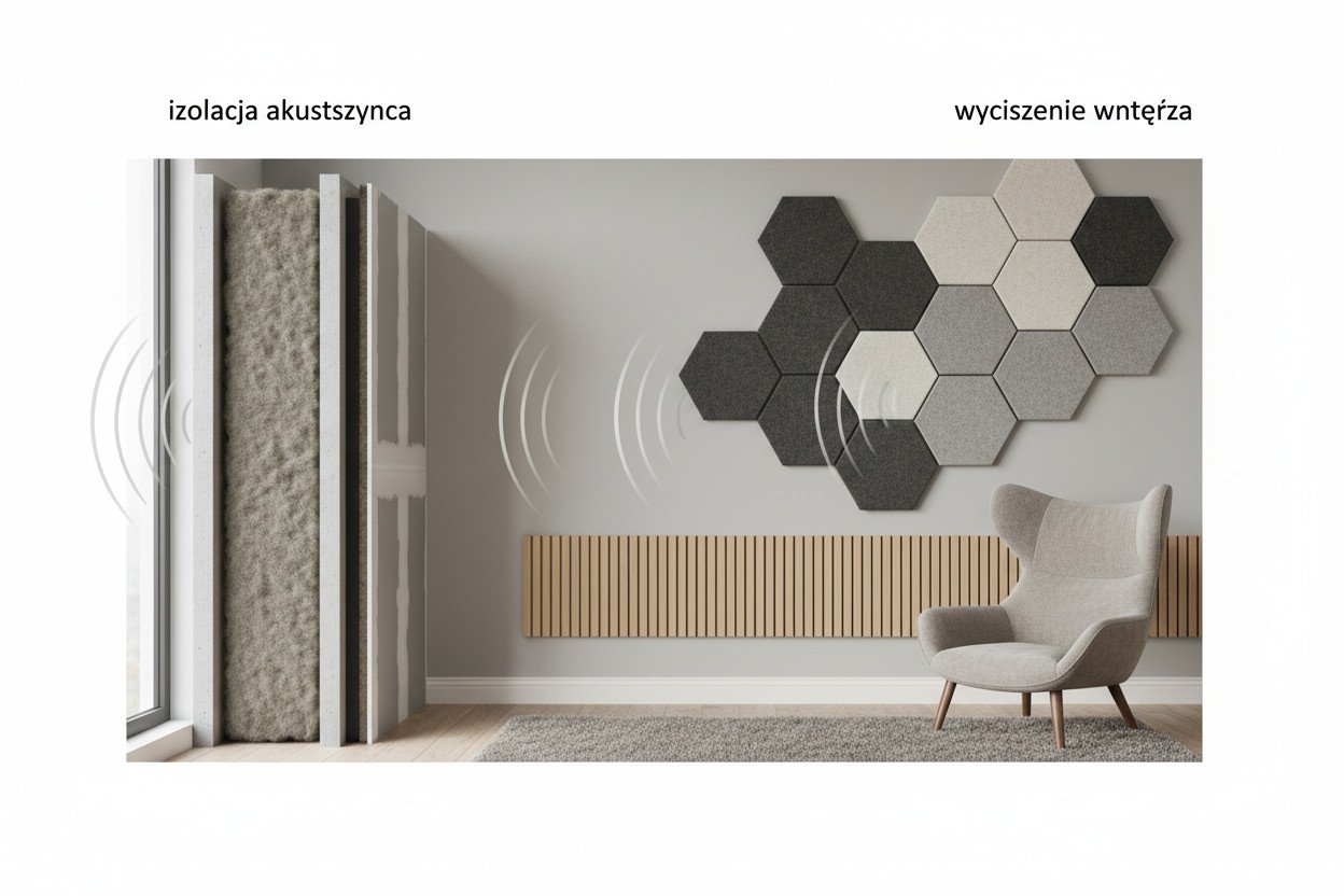 Czym różni się izolacja akustyczna od wyciszenia wnętrza
