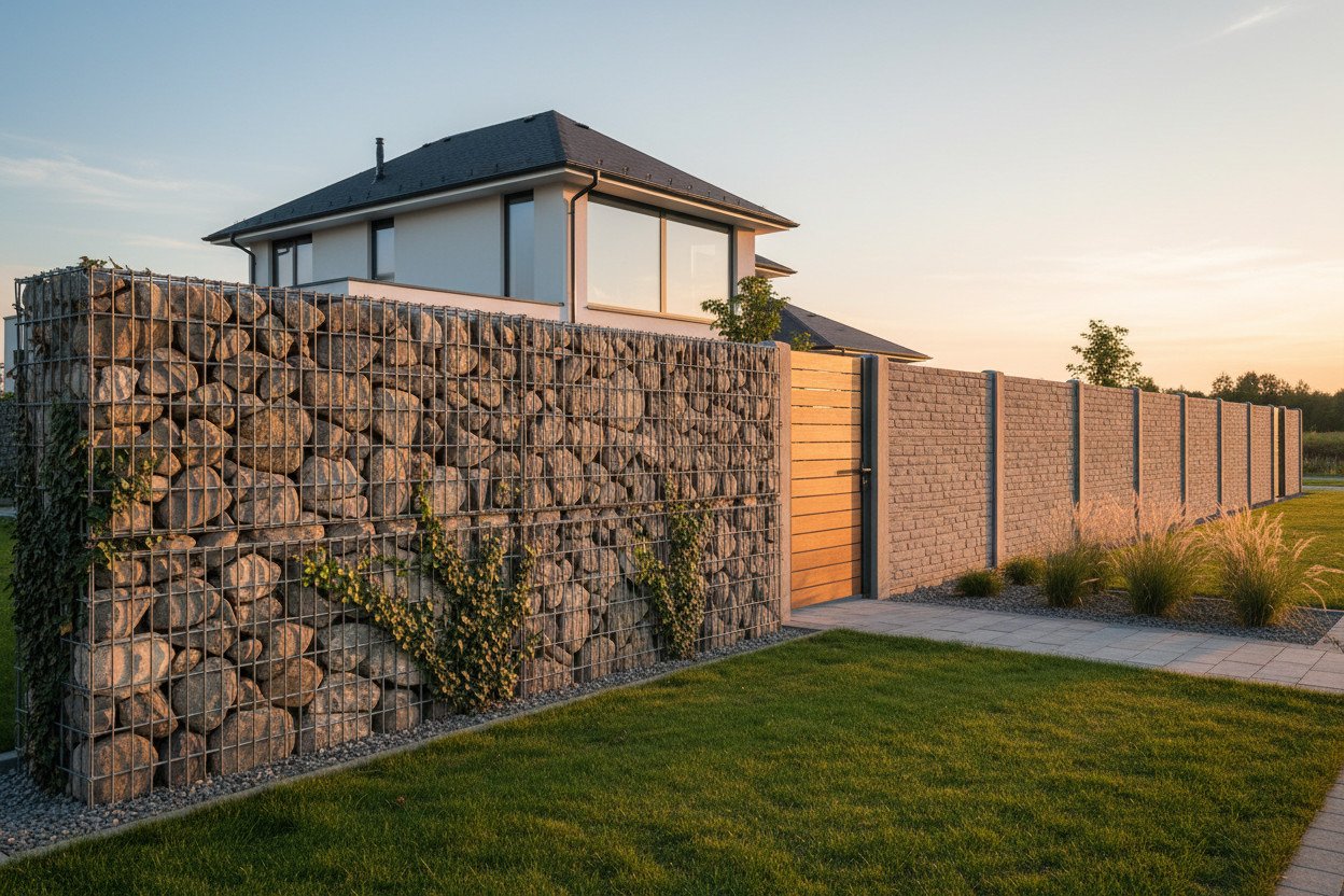Gabion i ogrodzenia betonowe — kiedy solidność jest priorytetem