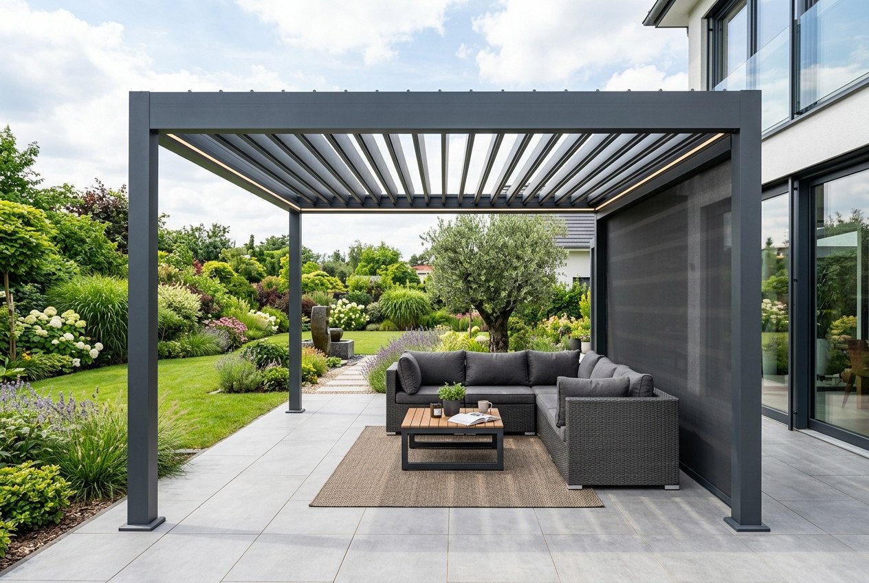 Pergola aluminiowa — niski koszt utrzymania i duże możliwości