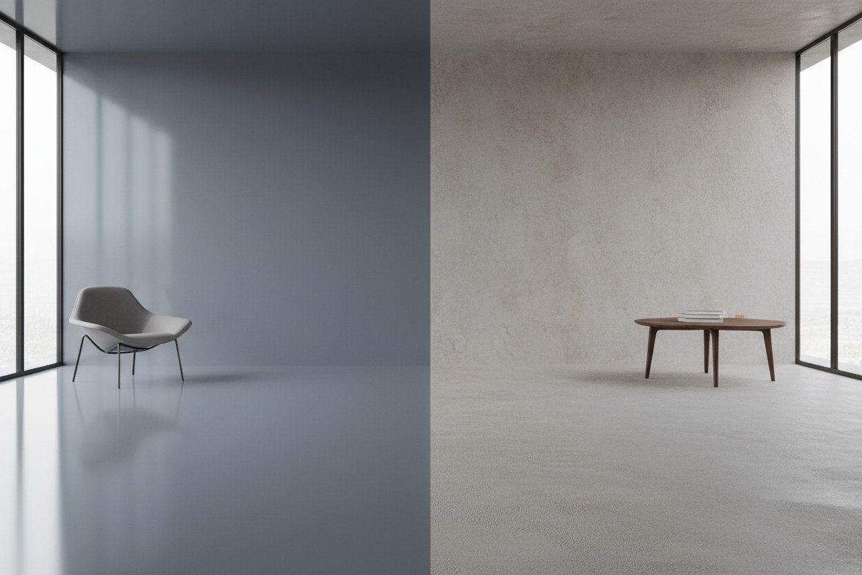 Posadzka żywiczna a mikrocement — różnice, których nie widać na pierwszy rzut oka