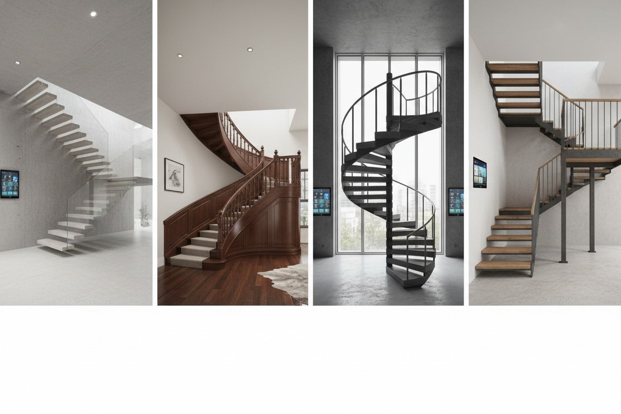 Rodzaje schodów wewnętrznych — co wybrać do swojego domu
