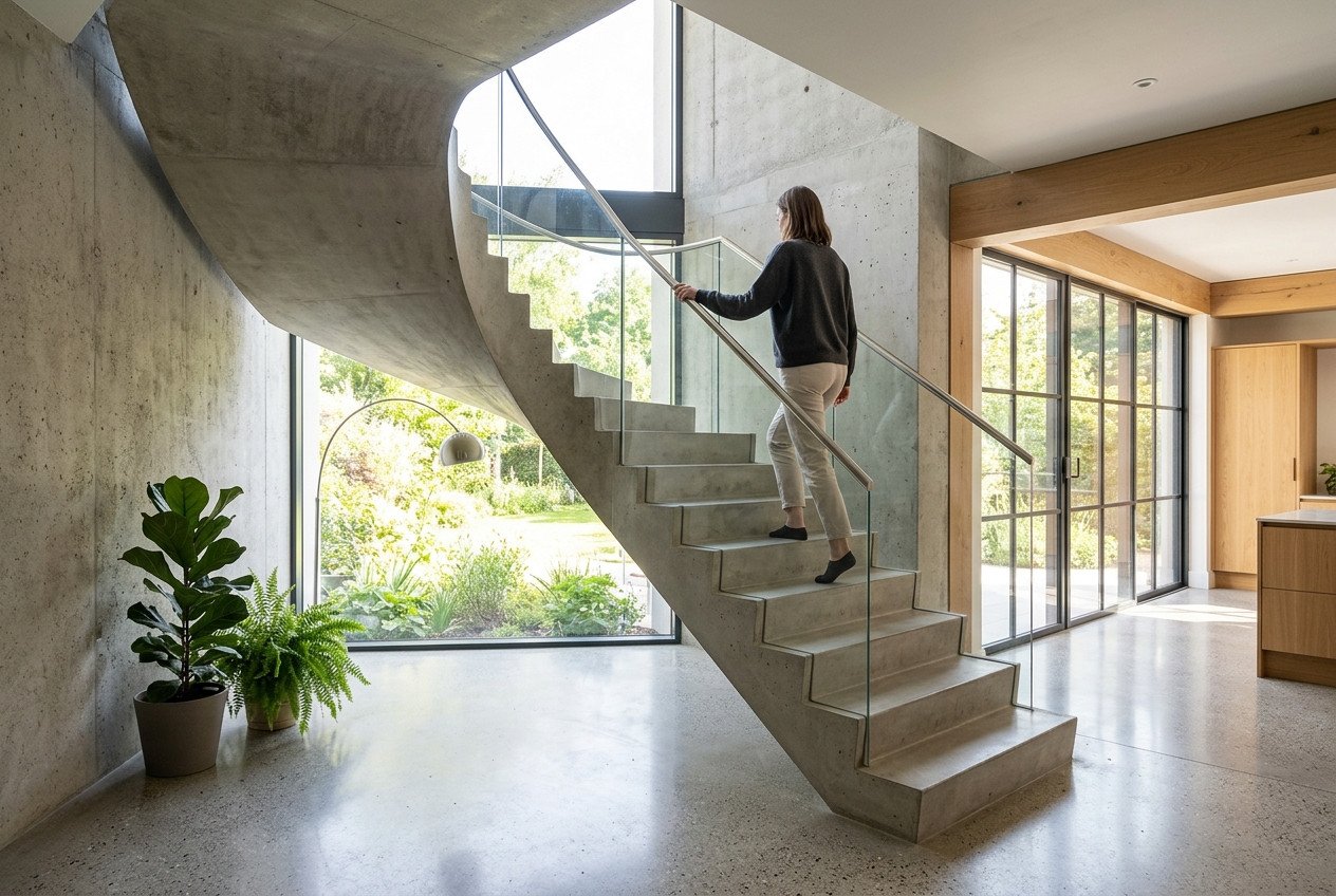 Schody betonowe — solidność i swoboda kształtowania