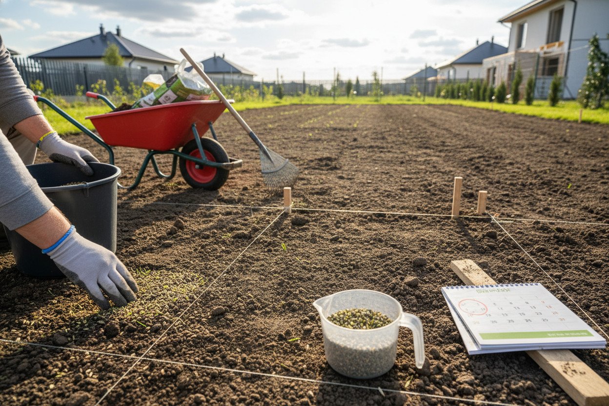 Zakładanie trawnika sianego — koszty materiałów i czas oczekiwania