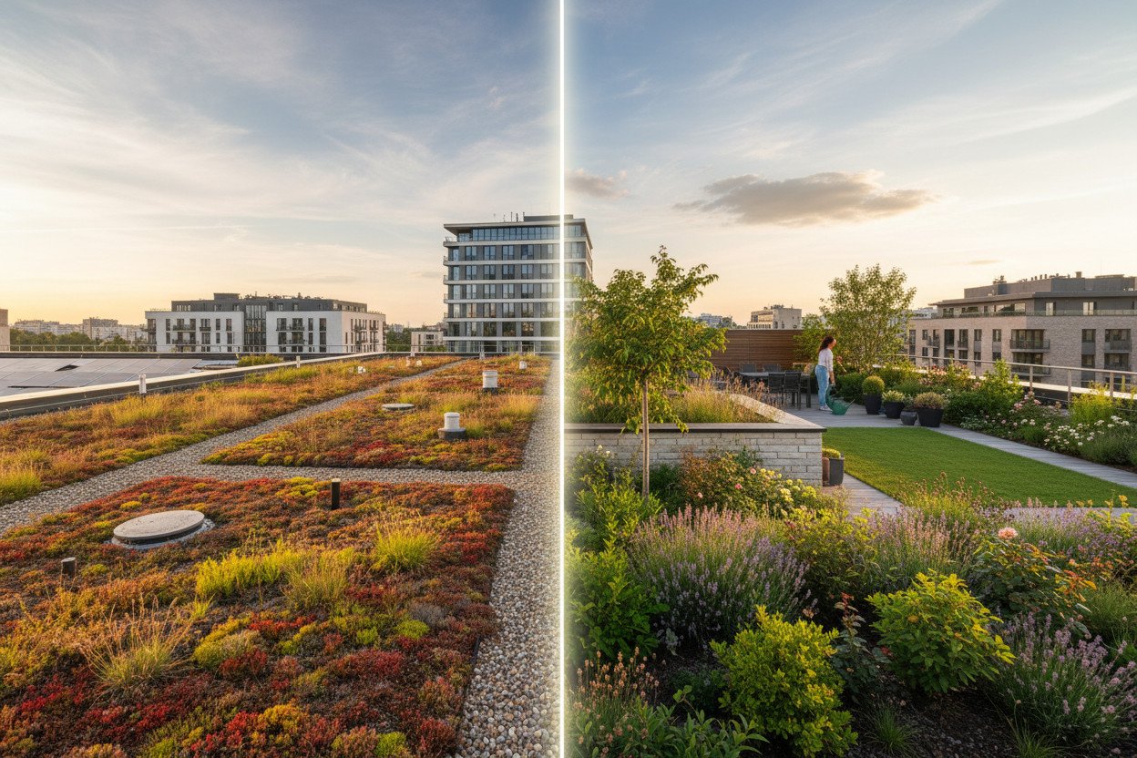 Zielony dach ekstensywny czy intensywny — od czego zacząć wybór